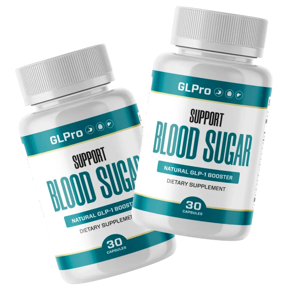 GLPro supplement bottle, the #1 blood sugar formula for healthy glucose levels and natural weight loss.